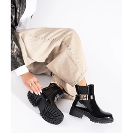 Seastar Botas Chelsea de mujer en charol negro 1 Seastar Botas Chelsea de mujer en charol negro 1