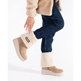 Seastar Botas cuña mujer aislantes beige oscuro 1