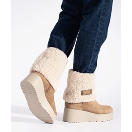 Seastar Botas cuña mujer aislantes beige oscuro 2