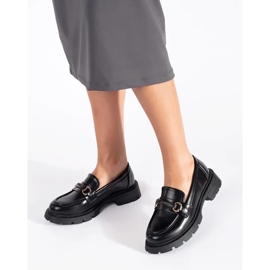 Mocasines de mujer elegantes negros. 3