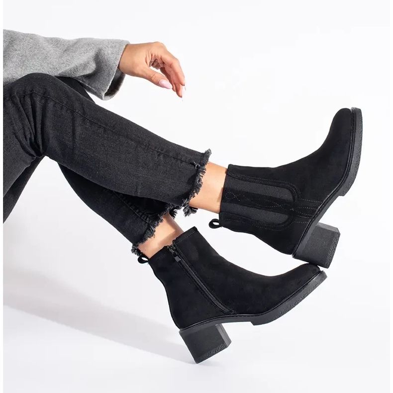 Seastar Botas Jodhpur ante negro en poste 1