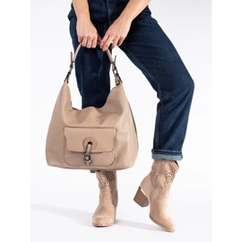 Seastar Botas cowboy caladas beige con tacón alto 4