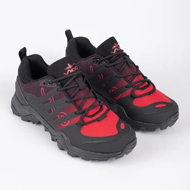 Zapatillas trekking mujer VICO negras y rojas rojo 1