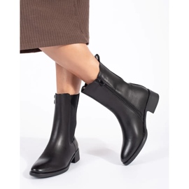 Botas Chelsea de mujer negras con tacón bajo negro 2