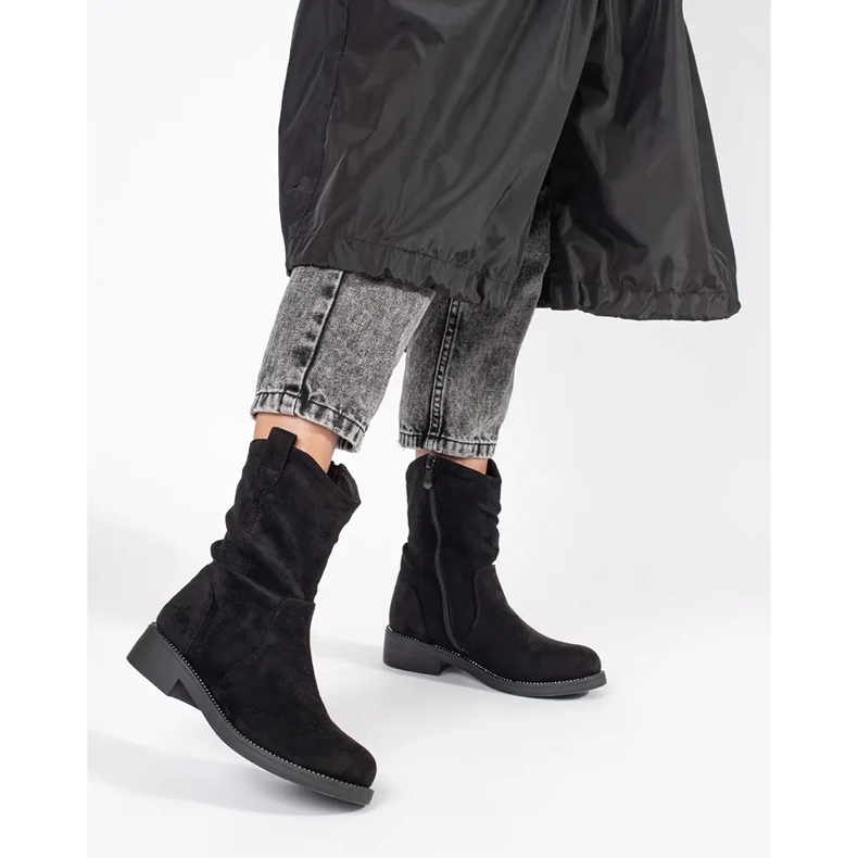 Botas cowboy mujer ante negro 1