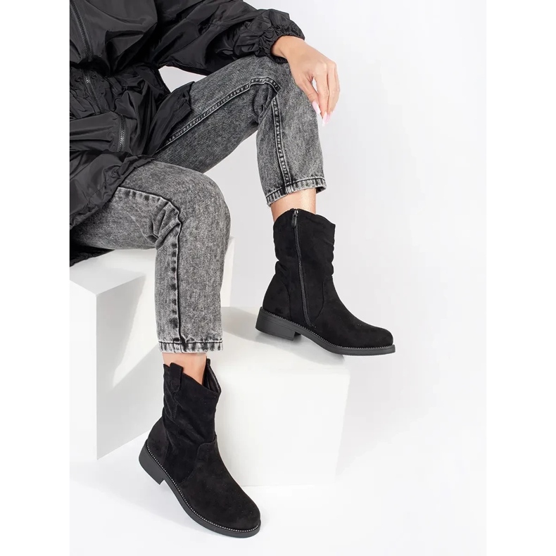 Botas cowboy mujer ante negro 2