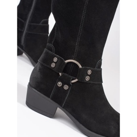 Botas cowboy de piel negras para mujer de Sergio Leone negro 4