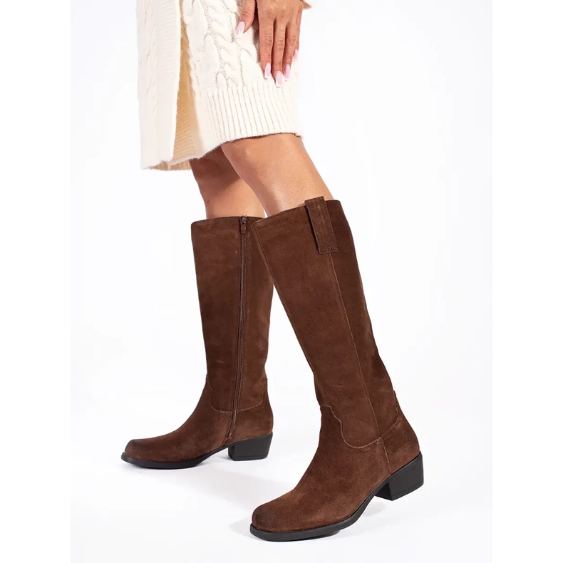 Botas de mujer con aislamiento marrón de Sergio Leone 1