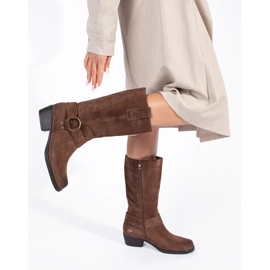 Botas cowboy mujer Sergio Leone piel marrón 4