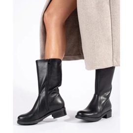 Botas cortas de mujer de piel negras de Sergio Leone negro 3