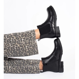 Botas Chelsea de mujer negras fabricadas en piel natural de Sergio Leone negro 2