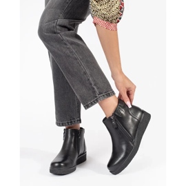 Botas cómodas con aislamiento de cuero negro de Sergio Leone 4