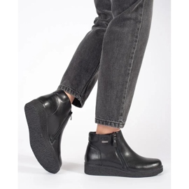 Botas cómodas con aislamiento de cuero negro de Sergio Leone 3