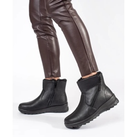 Botines de mujer cómodos y aislantes negros 1