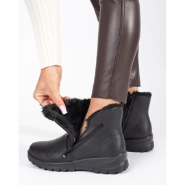 Botines de mujer cómodos y aislantes negros 3