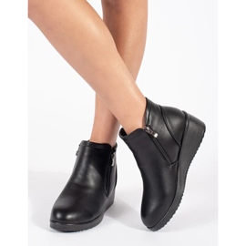Botas cuña mujer cortas aislantes negras negro 1
