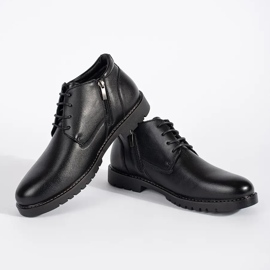 Botines con cordones de hombre aislantes negros 2