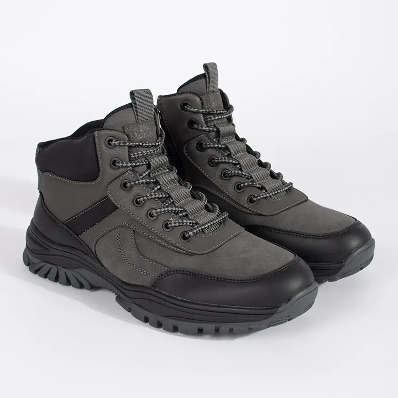 Zapatos trekking de invierno grises para hombre. 1