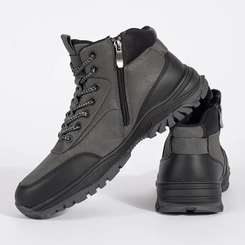 Zapatos trekking de invierno grises para hombre. 2