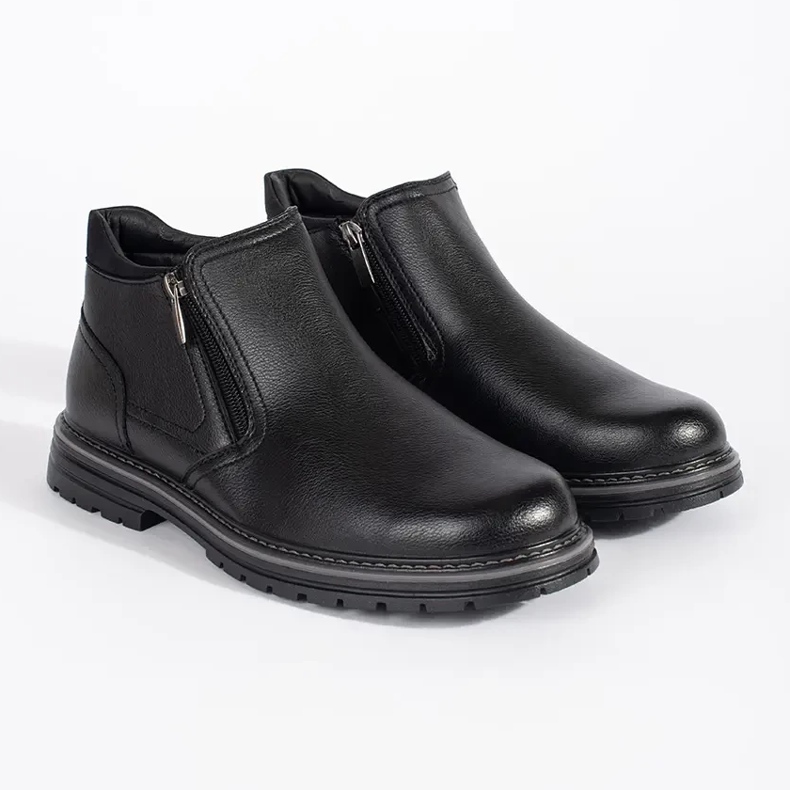 Botas de invierno negras para hombre, con aislamiento, negro 1