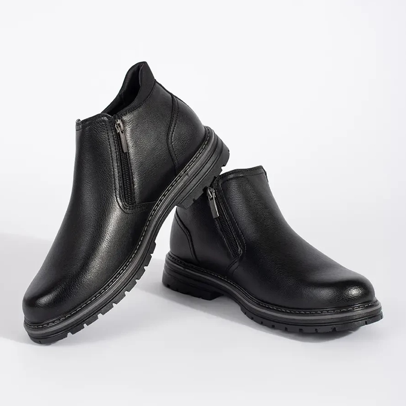 Botas de invierno negras para hombre, con aislamiento, negro 2