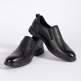 Zapatos sin cordones de hombre negros 2