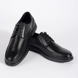 Zapatos negros con cordones para hombre. 1