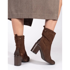 Botines de mujer de piel marrón de Sergio Leone 4