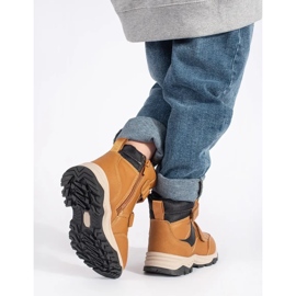 Botines de niño aislantes con velcro. marrón 1