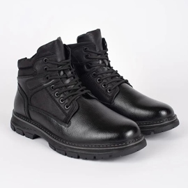 Botines negros aislantes con cordones para hombre 2