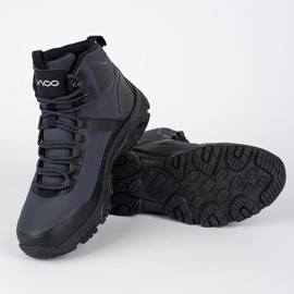 Vico Botas de invierno con cordones para hombre azul marino 3