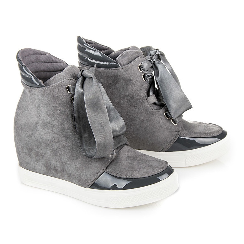 Forever Folie Zapatillas deportivas con cinta gris 1