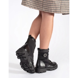 Botas de mujer negras con aislamiento para trabajadores en la plataforma. negro 3