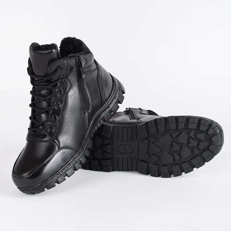 Botas de invierno con aislamiento para hombre negras. negro 1