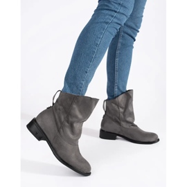 Shelvt Botines grises con parte superior con volantes. 1