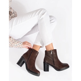 Seastar Botines marrones con cremallera marrón 2