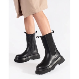 Seastar Botas Chelsea altas negras con plataforma. negro 1