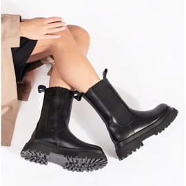 Seastar Botas Chelsea altas negras con plataforma. negro 2