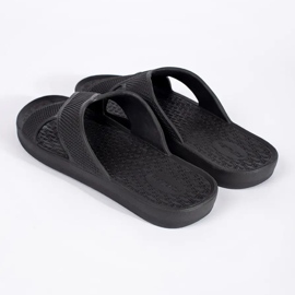 Shelvt Chanclas de piscina hombre negras negro 4