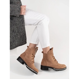 Botas de encaje beige con circones 2