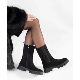 Botas Black Suede Chelsea negro 3