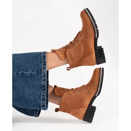 Botas con cordones marrón claro 2