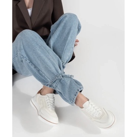 Goodin Zapatillas de deporte de cuero blancas blanco 2