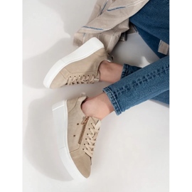 Goodin Zapatillas beige con suela gruesa. 1