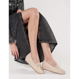 Goodin Zapatos beige para mujeres con una cuña oculta 3