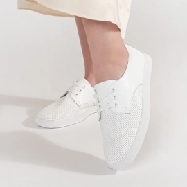 Goodin Zapatillas de zapato de aire blanco hechas de cuero natural 1