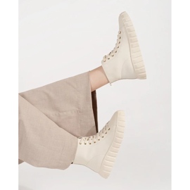 Goodin Zapatillas de deporte para mujeres de alta luz en la plataforma beige 2