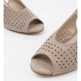 Goodin Sandalias de trabajo abiertos beige en una publicación baja 2