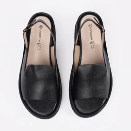 Goodin Sandalias de mujeres negras y cómodas negro 4
