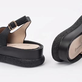Goodin Sandalias de mujeres negras y cómodas negro 1